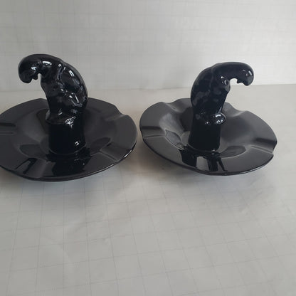 50s Black Panther Lamp & Ashtrays: Not Kitten Around!