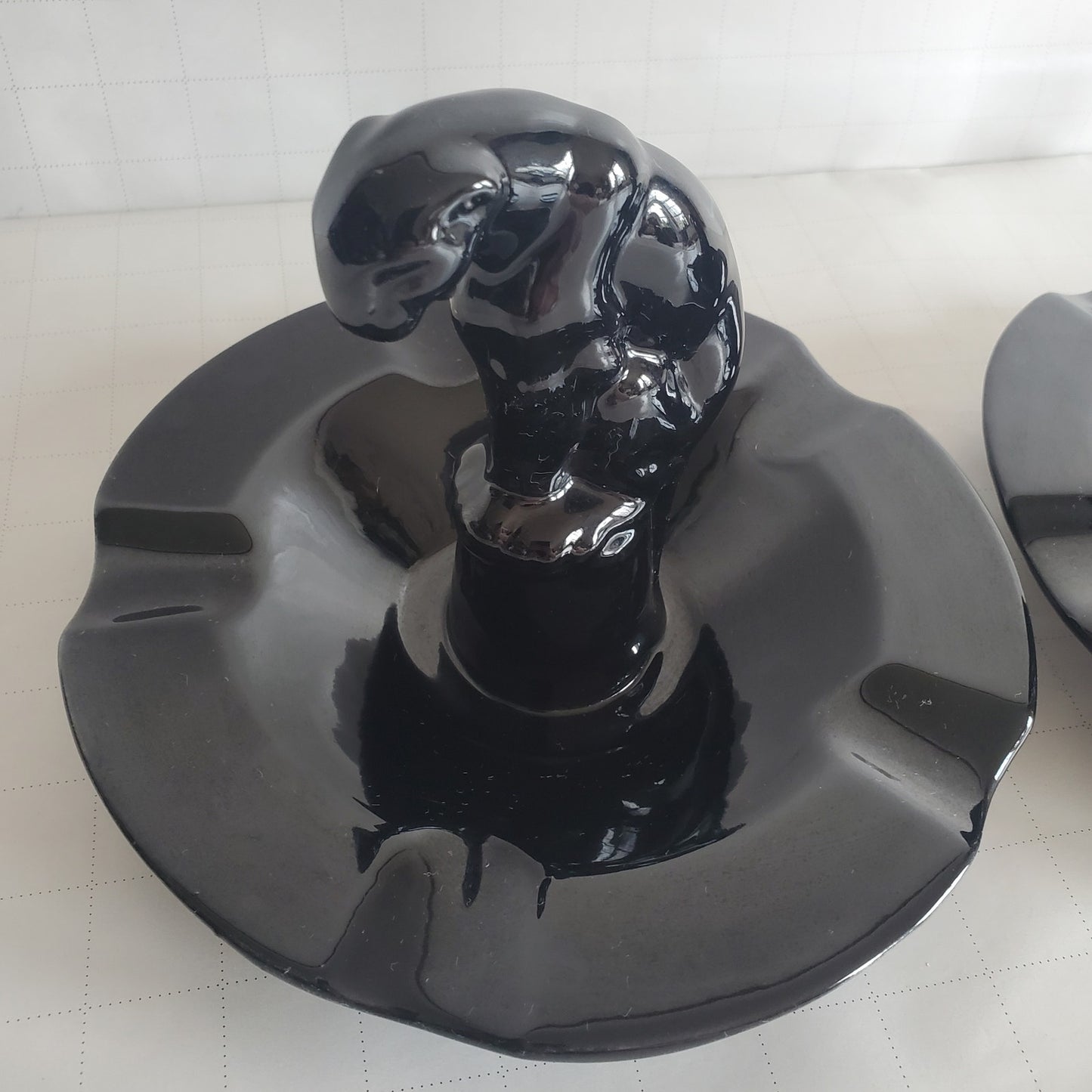 50s Black Panther Lamp & Ashtrays: Not Kitten Around!