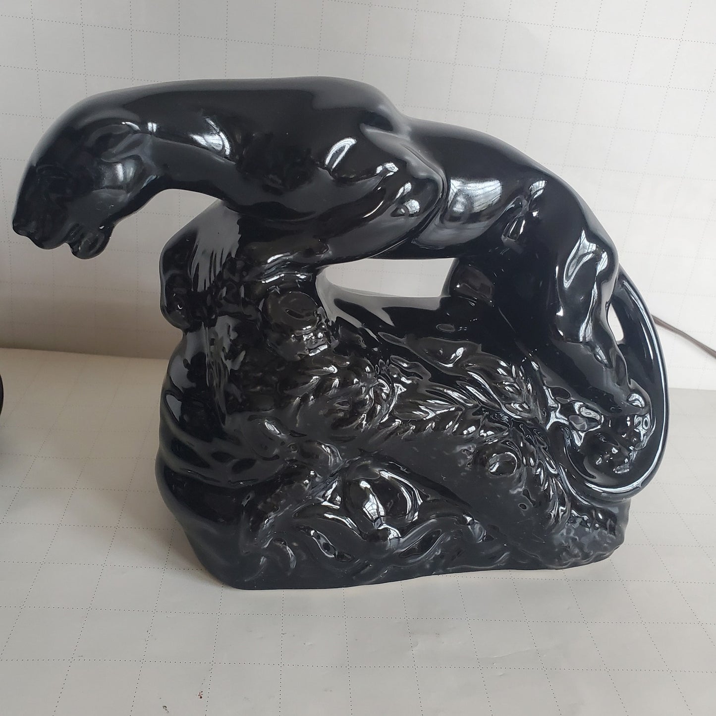 50s Black Panther Lamp & Ashtrays: Not Kitten Around!