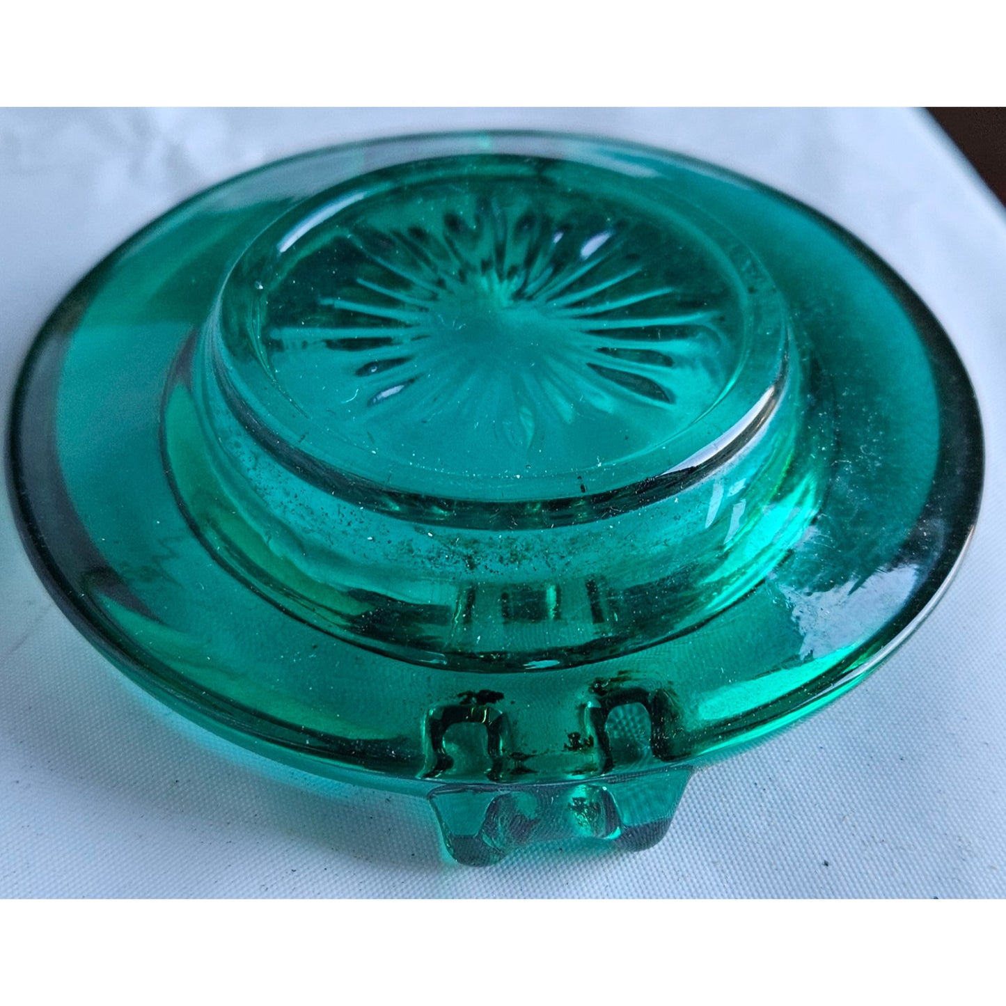 Emerald Green Glass Ashtray - Smokin' Hot!